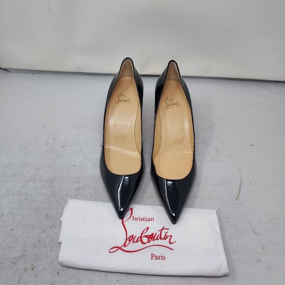 Christian Louboutin Kate Black Patent Heel Pump Shoe - Picture 8 of 11